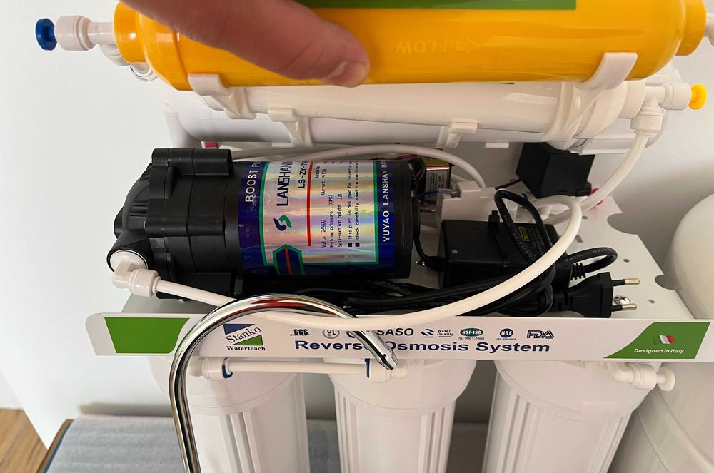 Зворотний осмос з помпою і мінералізатором фільтр води преміум Італія