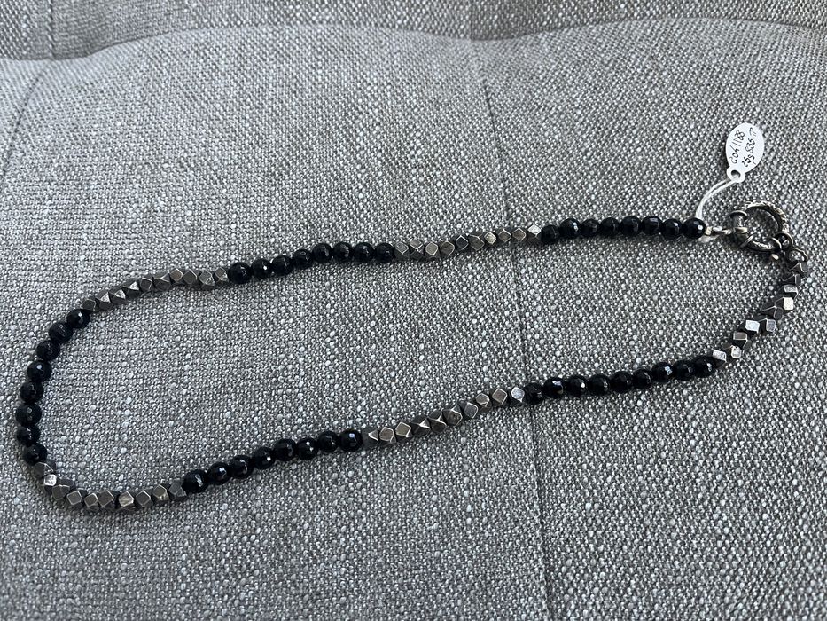 Colar de cubos em Prata e Onix Novo