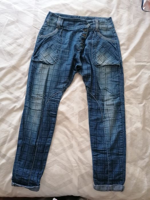 Calça de ganga estilo mom