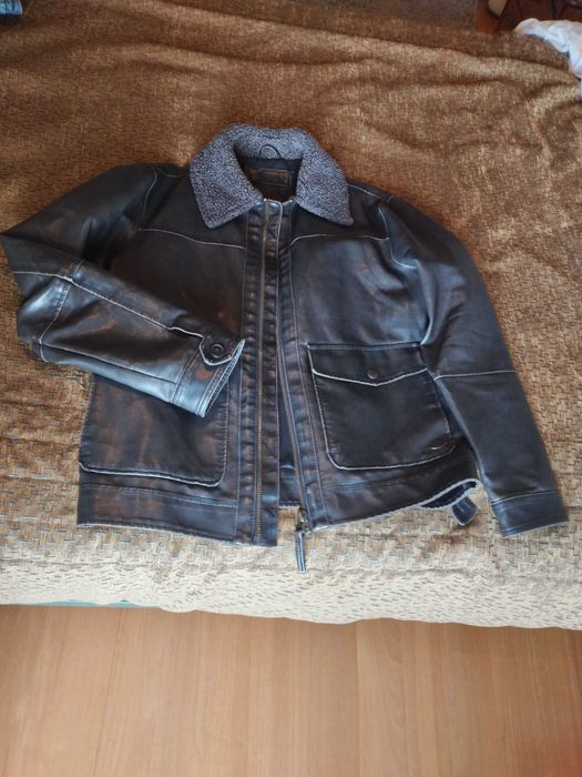 Blusão casaco de homem, pele sintetica, como novo