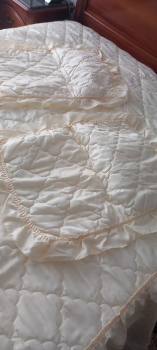 Colcha Acetinada com Fronhas  Nova  ( Portes incluídos)