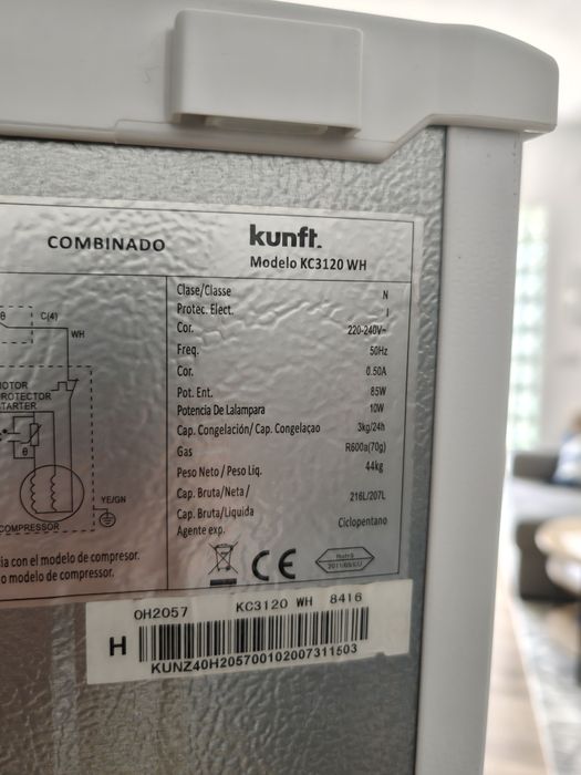 Vendo Frigorífico Kunft KC3120 WH