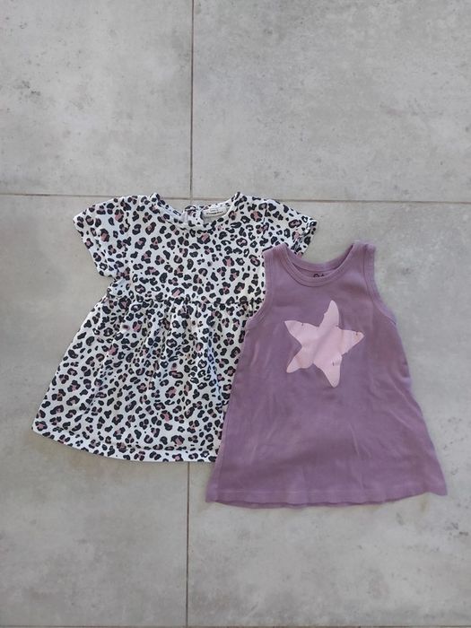 Sukienka sukienki niemowlęce bawełna bawełniane Kappahl Cubus 74