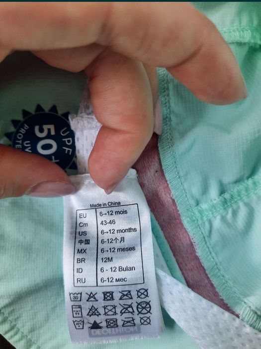 Kapelusik niemowlęcy UV 50 + czapka z daszkiem