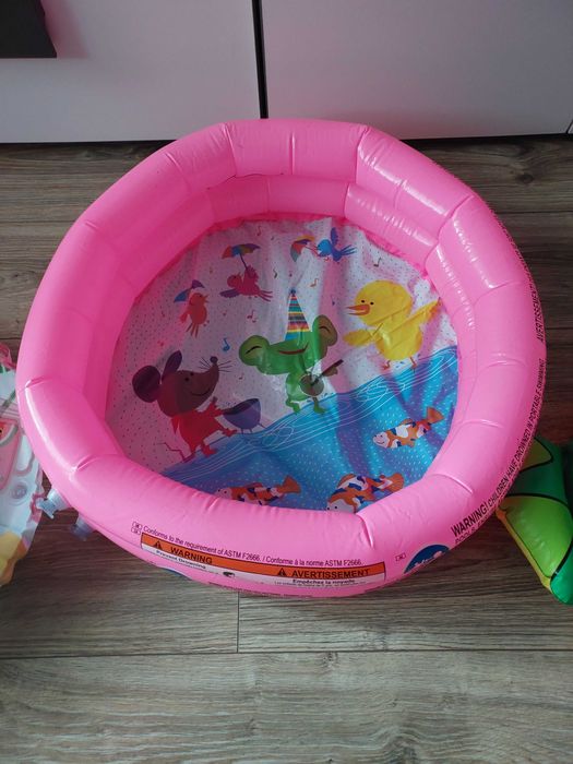 Zestaw 2 dmuchanych zabawek do wody, basenik, koło