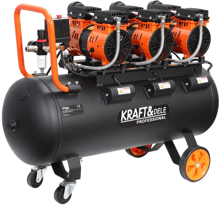 KRAFT&DELE Kompresor Bezolejowy 100l Sprężarka 230v 3x1500W KD1394