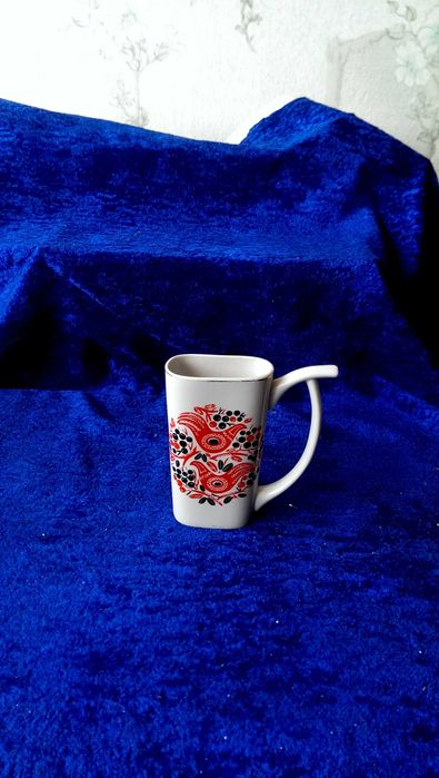 Фарфоровая винтажная Поилка - кружка для мин.воды - СССР. Клеймо. 70-е