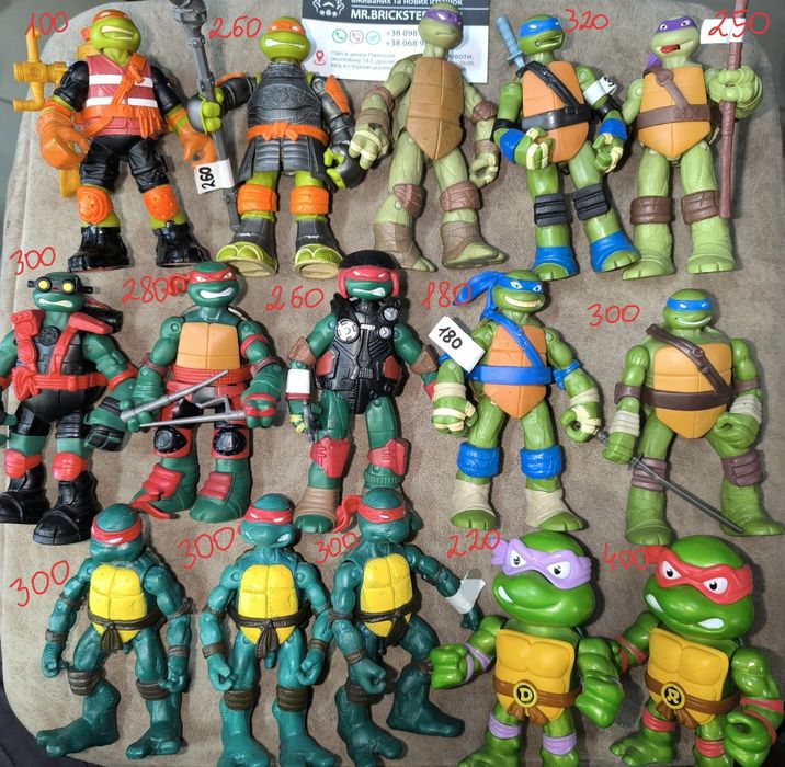 Фигурки черепашки ниндзя Viacom Playmates TMNT Сплинтер Раф Шредер