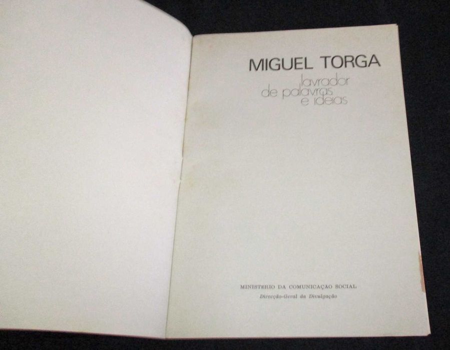 Livro Miguel Torga Lavrador de Palavras e Ideias