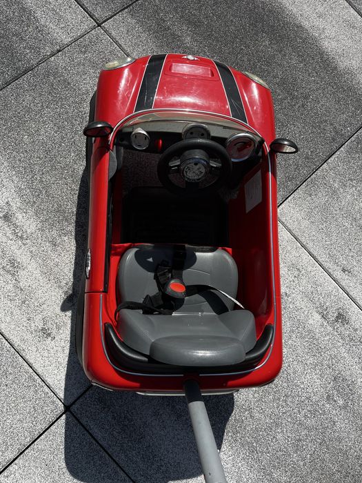 Mini cooper czerwony jeździk pchacz