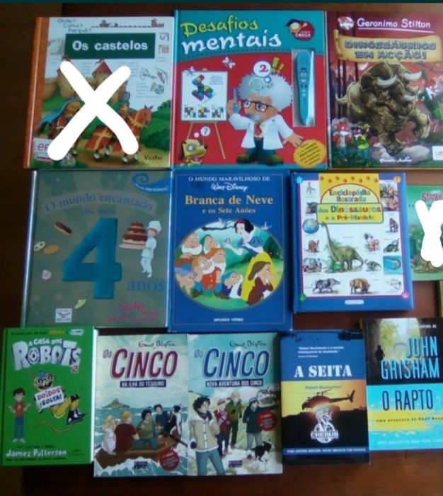 Livros, cada um 4€