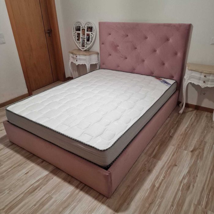 Camas de Casal Estofadas de Luxo 199€ Disp. em Várias Cores! 190x140m!