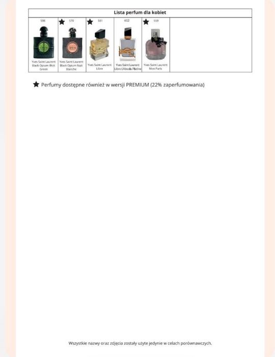 Perfumy inspirowane znanymi markami 50 ml Glantier