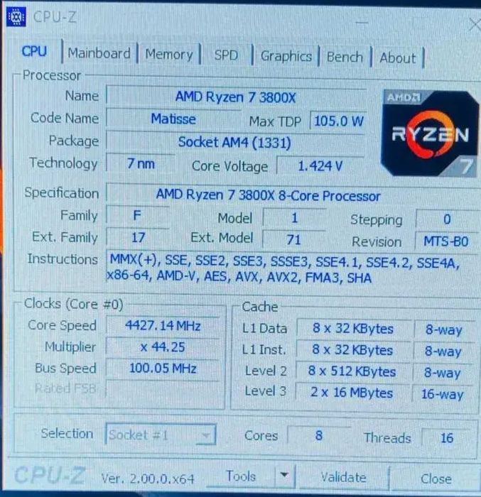Procesor AMD Ryzen 7 3800X 8 rdzeni AM4