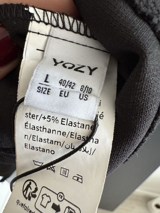 Top kamizelka czarna nowa z kokardkami YOZY L 40/42