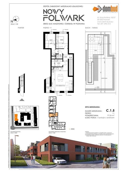 3-pokojowe mieszkanie 74 m² Bezpośrednio - Widok 2