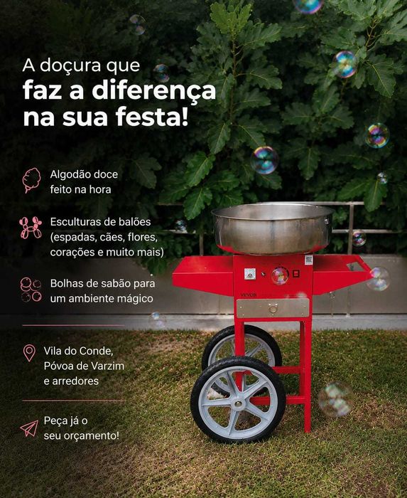 Serviço de Algodão Doce para festas