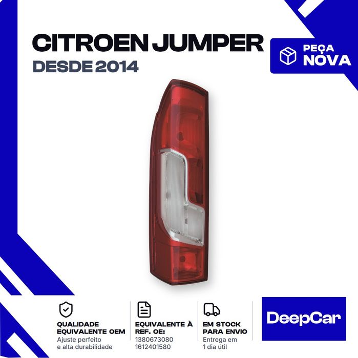 Farolim traseiro Citroen Jumper 1380673080 Esquerdo (2014 em diante) Peça Nova