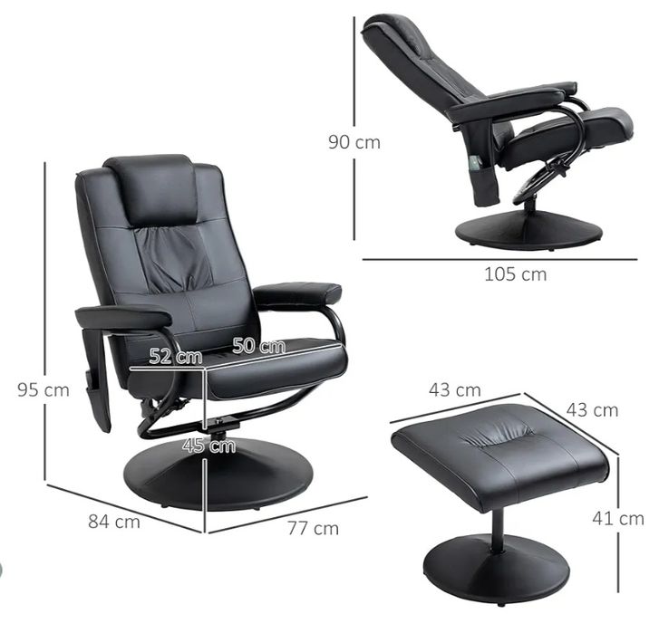 Poltrona de massagem reclinável