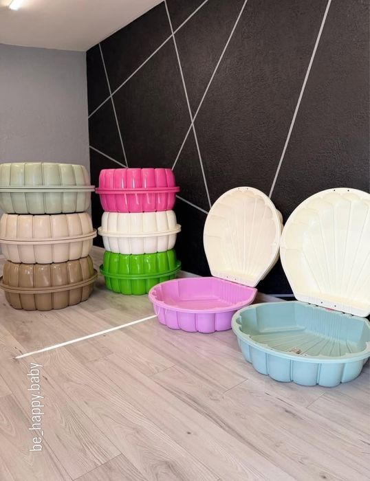 Пісочниця з кришкою мушля квітка песочница корабль кораблик с крышкой