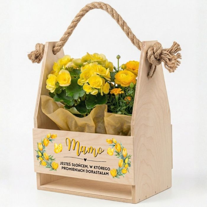Skrzynka na kwiaty słodkości prezent na urodziny Dzień Mamy Matki S52