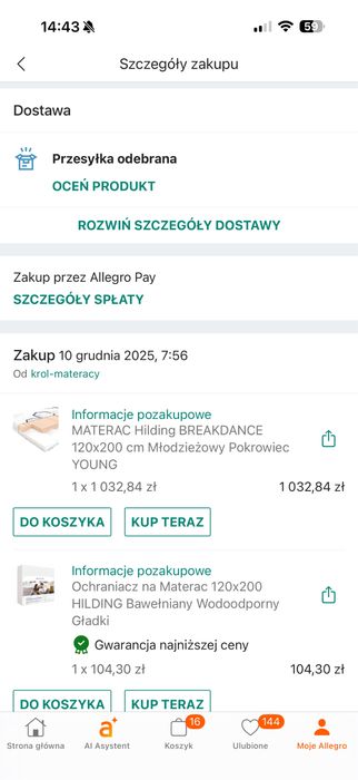 MATERAC Hilding BREAKDANCE 120x200 cm