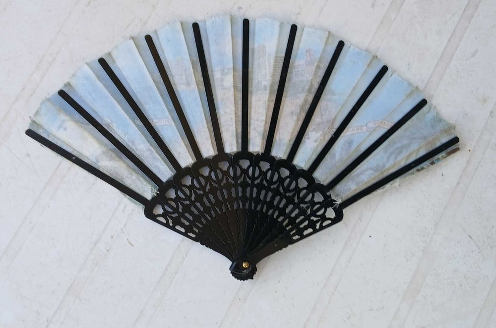 Antiguidades, leque muito antigo, vintage