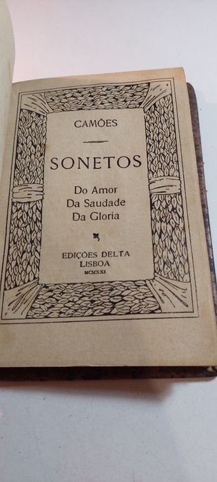 Sonetos do Amor, da Saudade, da Gloria - Camões (1921, Edições Delta)