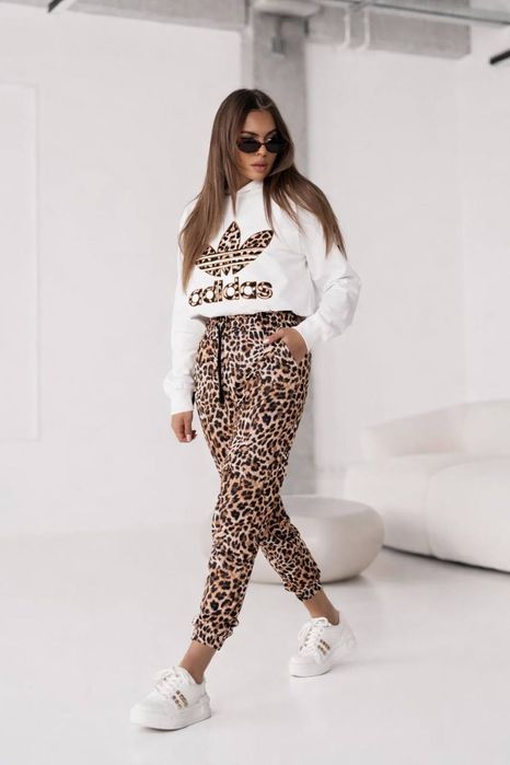 Dres damski komplet – panterka  Print (Turcja)S Adidas