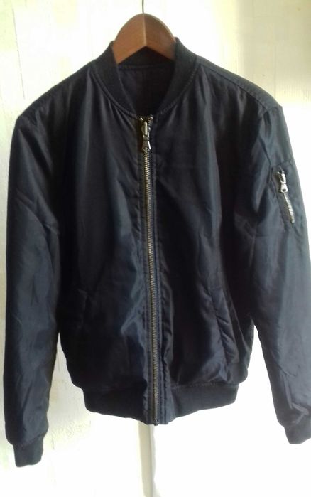 Синя Куртка бомбер двосторонній