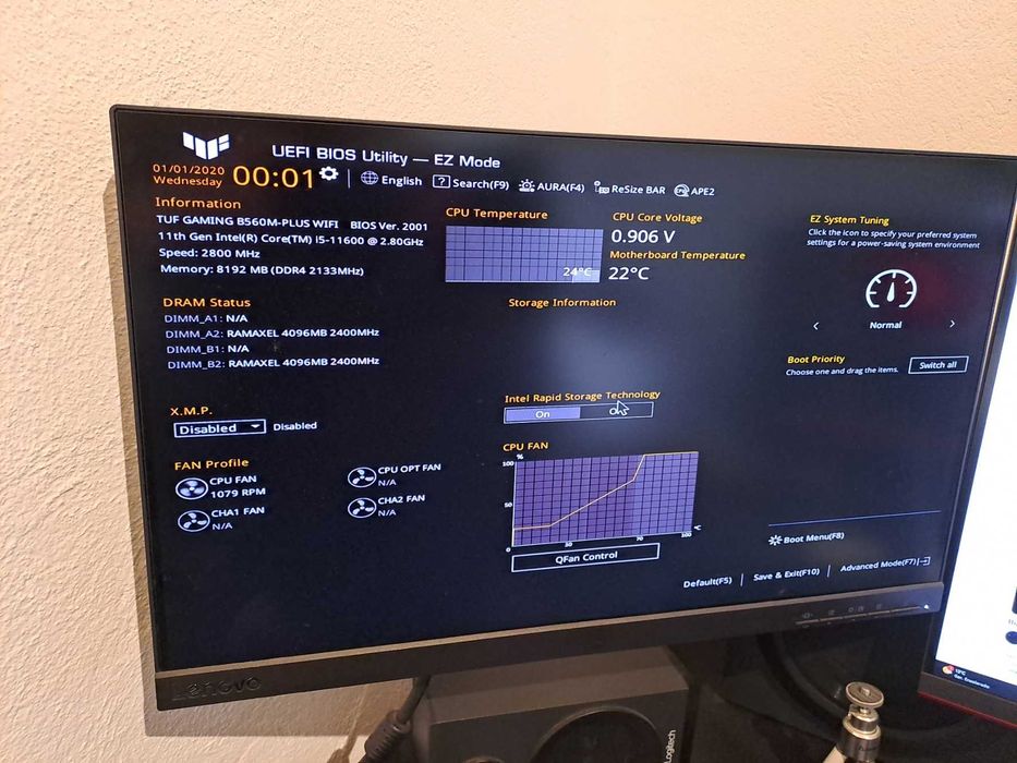 Bundle Intel Core i5-11600 / Motherboard Asus TUF Gaming B560M Wifi