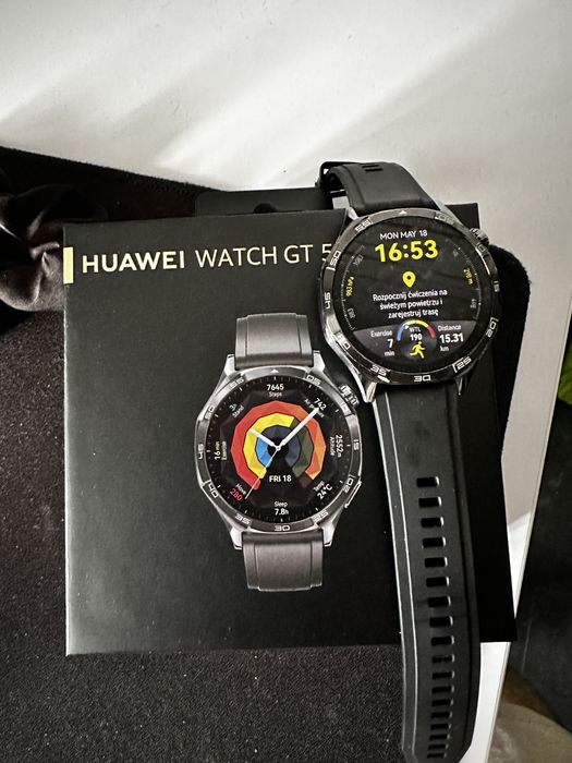 Huawei watch gt5 czarny stan bdb