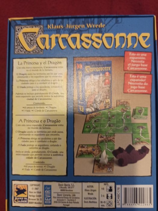 Carcassonne + Expansão a Princesa e o Dragão