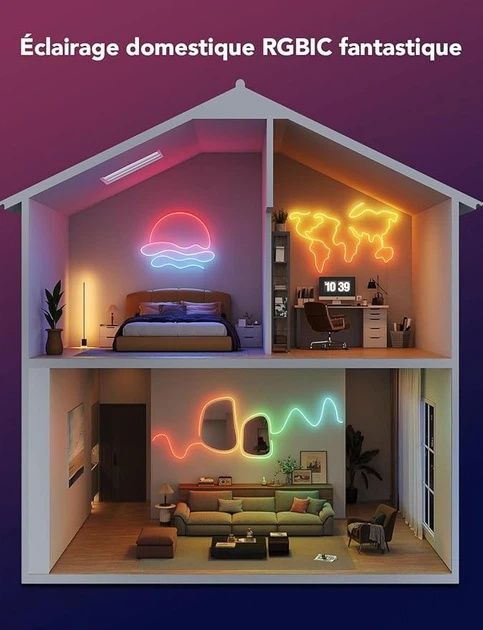 Светодиодная лента Govee Neon Rope Light 2 H61D5 5 метров