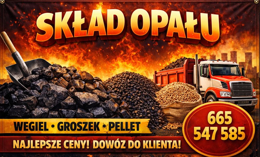 Węgiel z Polskich kopalń kostka,orzech,groszek,pellet skład opału