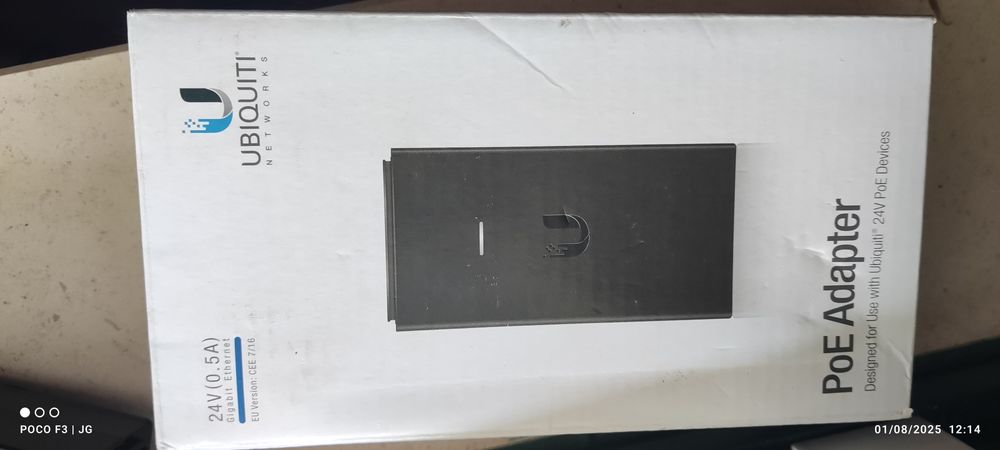 Injetores POE ubiquit de 24V e gigabit