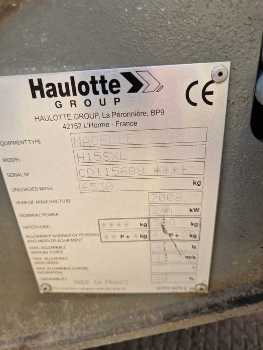 Ножничний підйомник Haulotte H15SXL, пеканіска