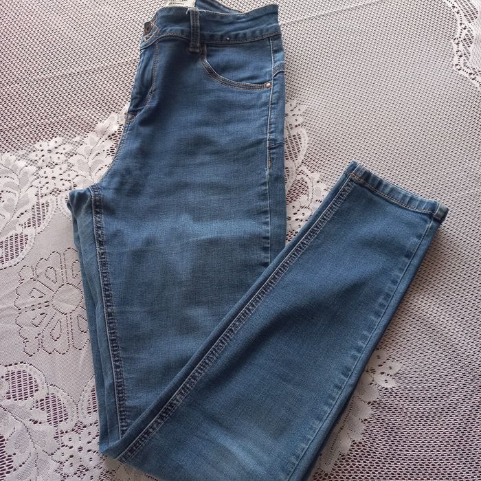 Spodnie wysoki stan damskie denim co