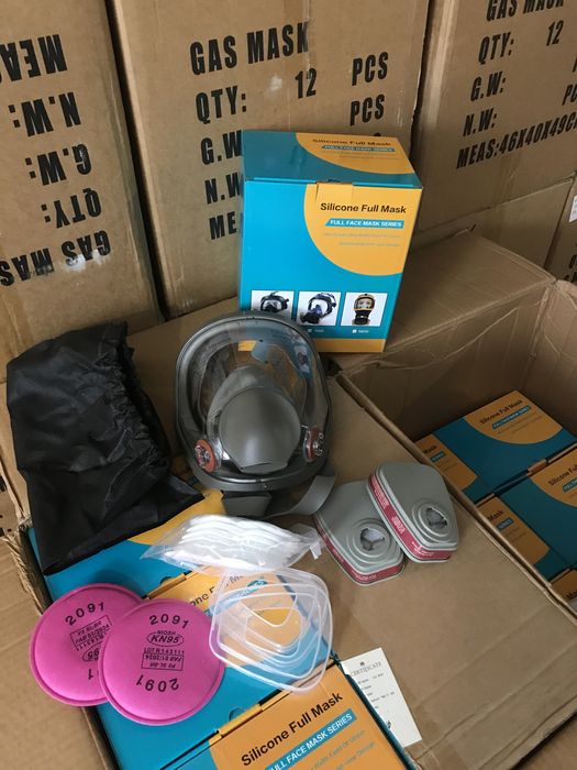 Маска полнолицевая 6800 тип 3М респиратор противогаз комплект