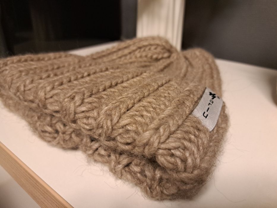 Wełniana Ciepła czapka na zimę Marlu gruby splot