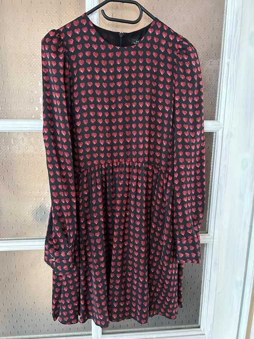 Плаття Zara чорне в червоні сердечка S Рівне