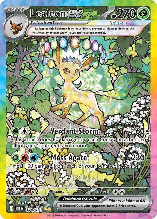 Pokemon TCG Leafeon EX 144/131 Prismatic Evolutions Holo