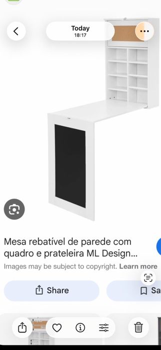 Mesa rebativel de parede