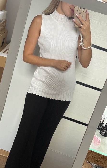 Bluzka biala M apricot