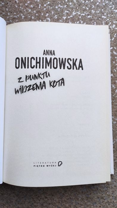 Z punktu widzenia kota Anna Onichimowska romans komedia kryminał