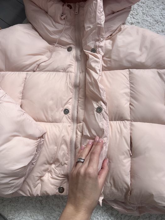 Жіночий вкорочений пуховик, Куртка з капюшоном, весна/осінь