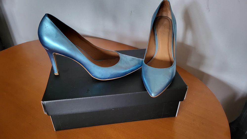 Buty Kazar szpilki niebieskie 37