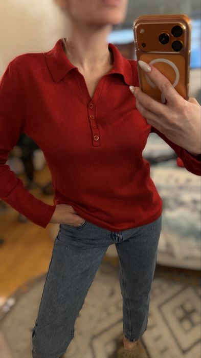 Шовк кашемір adagio брендова кофта поло джемпер