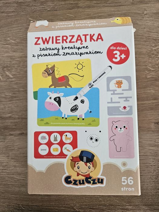 Czuczu zwierzątka zabawy kreatywne z pisakiem zmazywakiem 3+