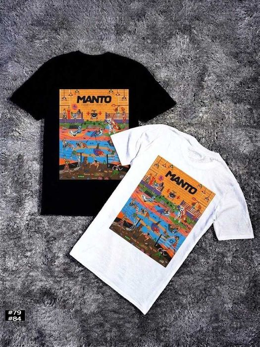 Черная / Белая | Новая Футболка MANTO Gym | XS-XXL